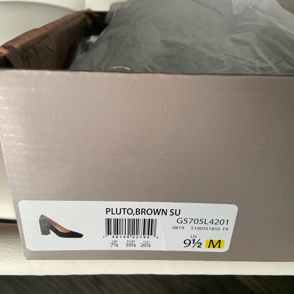 NWT Franco Sarto dark brown suede Pluto pumps - Picture 5 of 5